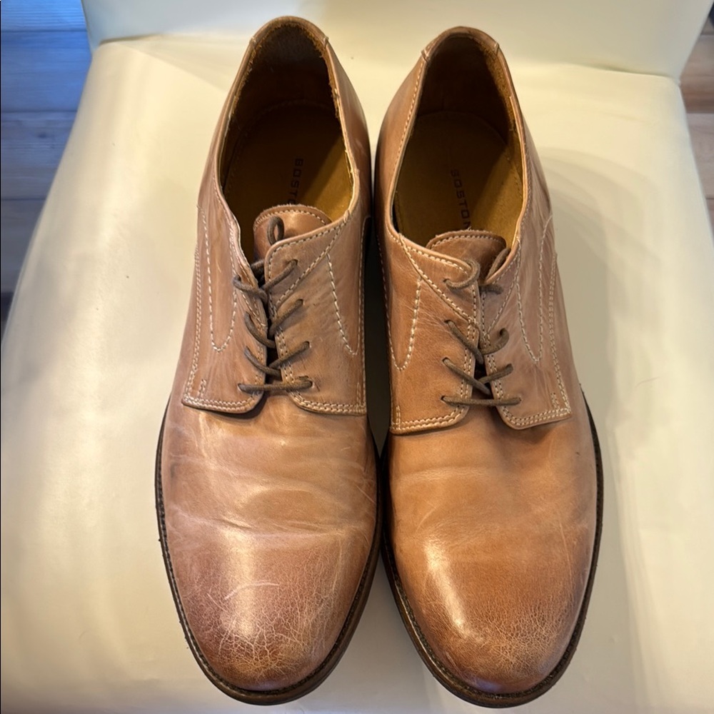 Bostonian Tan Oxford Leather Shoes Classic Design